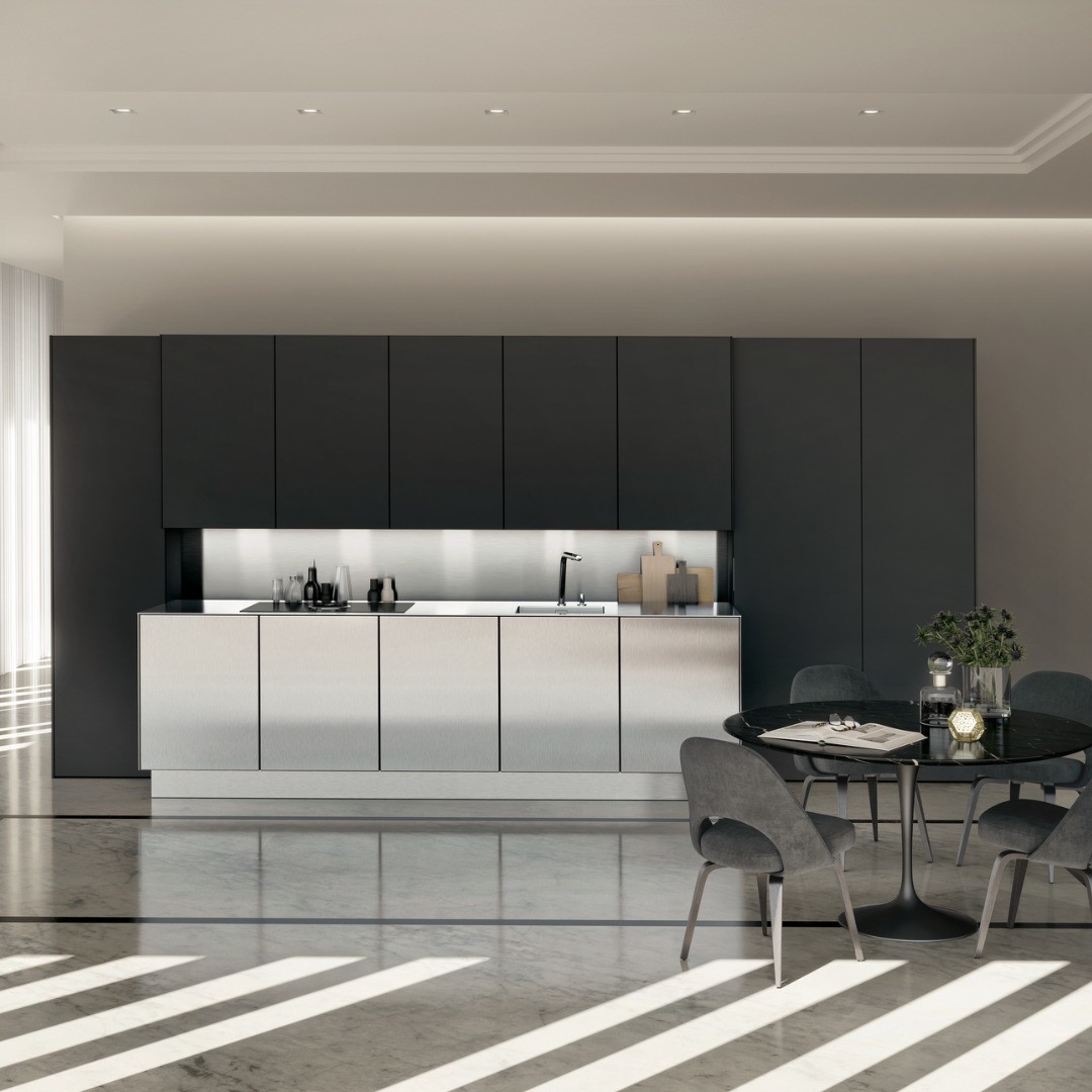 Modular Stainless Steel Kitchen Cabinets Smart Cupboard Lacquer Kitchen Small Cabinet Sets