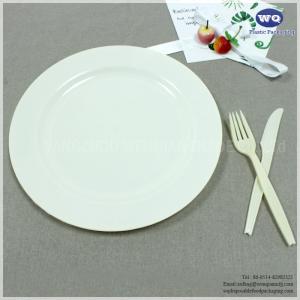 China Wholesale 10.25 Inch  Plastic Plates, Heavy Duty Disposable Plates,best customer service elegant gold plastic plates on sale