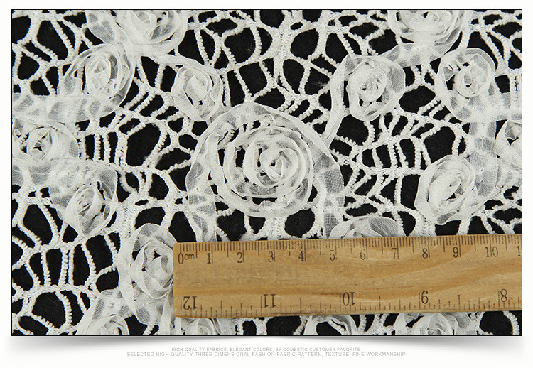 2018 Summer Newest Style Rope Embroidery Fabric 140cm wide for wedding dress