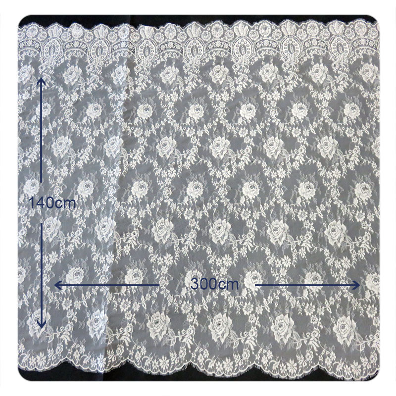 AEO FREE Floral Chantilly 100% Nylon Lace Fabric For All Kinds Of Garment