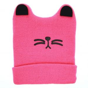 Quality Boys Girls Cat Ear Lovely Baby Hats , Woolen Yarn Knit Keep Warm Hats Soft Material for sale