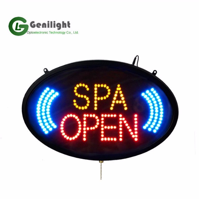 Indoor Animated Motion LED Open Sign for Multiple Color Salon Light On/Off Switch