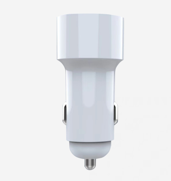 Portable USB A C Car Charger 38W QC3.0 Fast Charger Black / White color