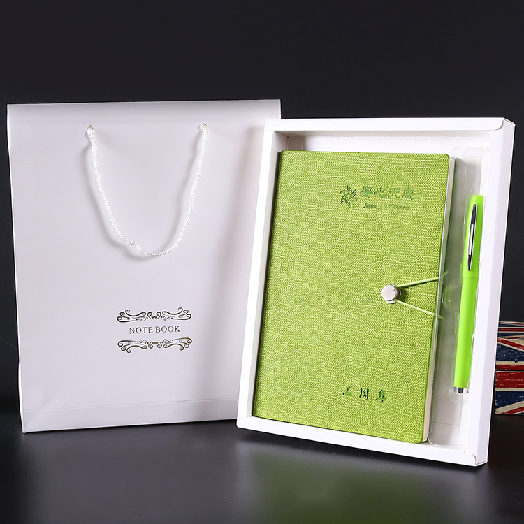 Hardcover Design Pu Leather Gift Suit Business Notebook with Customized Logo Acceptable