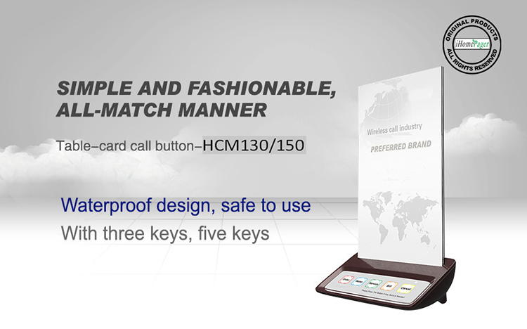 KTV waiter calling system wireless call button and watch receiver