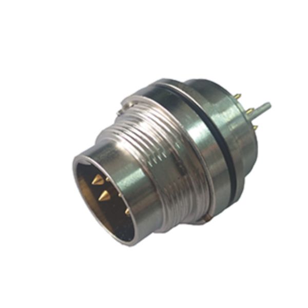 M12 right angle Panel mount Male Female automative 5 pin solder waterproof antenna AISG connector