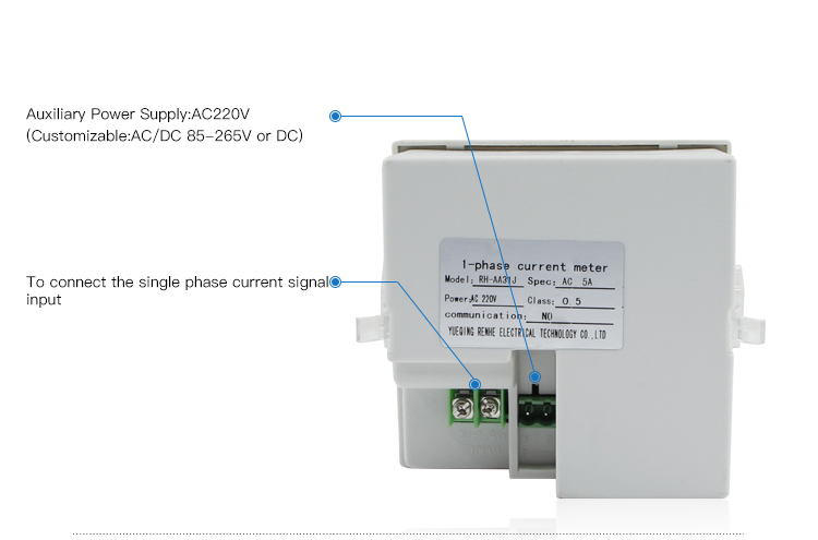 J model 96*96 mm Single Phase LED Current Ampere Meter
