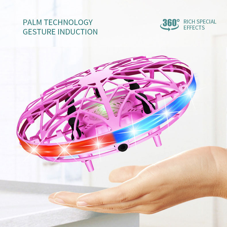 PVC Colorful UFO Gesture Intelligent Sensing Aircraft Spinning Gyroscope Children's Magical Flying Ball