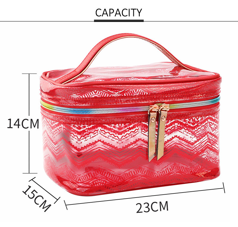 Waterproof Clear PVC Clear Cosmetic Toiletry Bag