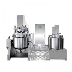 Quality Homogeneous Vacuum Emulsifying Machine Hydraulic Lifting Cosmetic Cream Mixer for sale