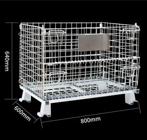 Quality Heavy Duty Stackable Galvanized Foldiding Storage Wire Mesh Cages for sale
