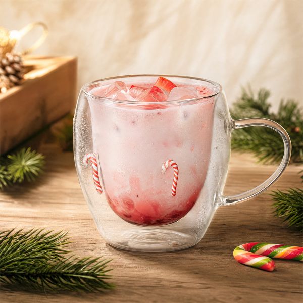 Customized Logo Borosilicate Double Wall Glass Cup Eco Friendly Heat Insulation 100ml