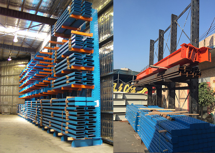 Steel Pipe Cantilever Pallet Racking , Heavy Duty Cantilever Racking System