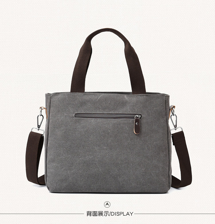 Washable Mens Canvas Briefcase Laptop Bag For 11.6 / 14 Inch Notebook Computer