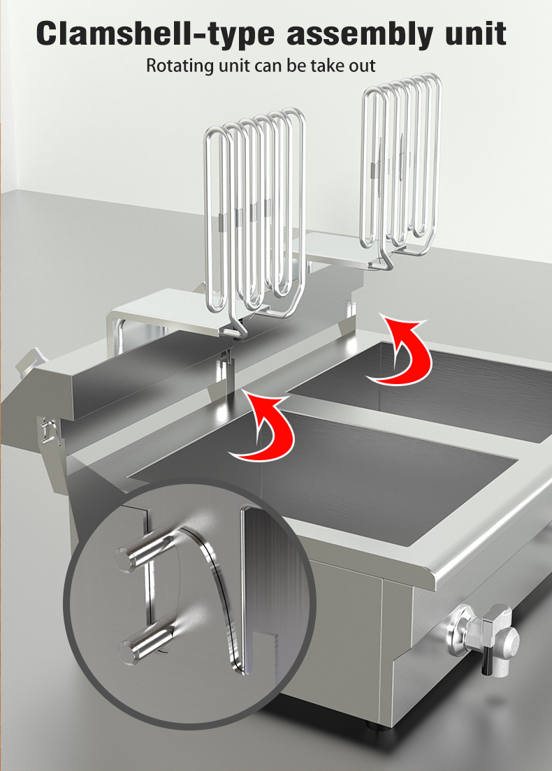 Double 13L 13L Stainless Steel Deep Fryer for Retail and Commercial Applications