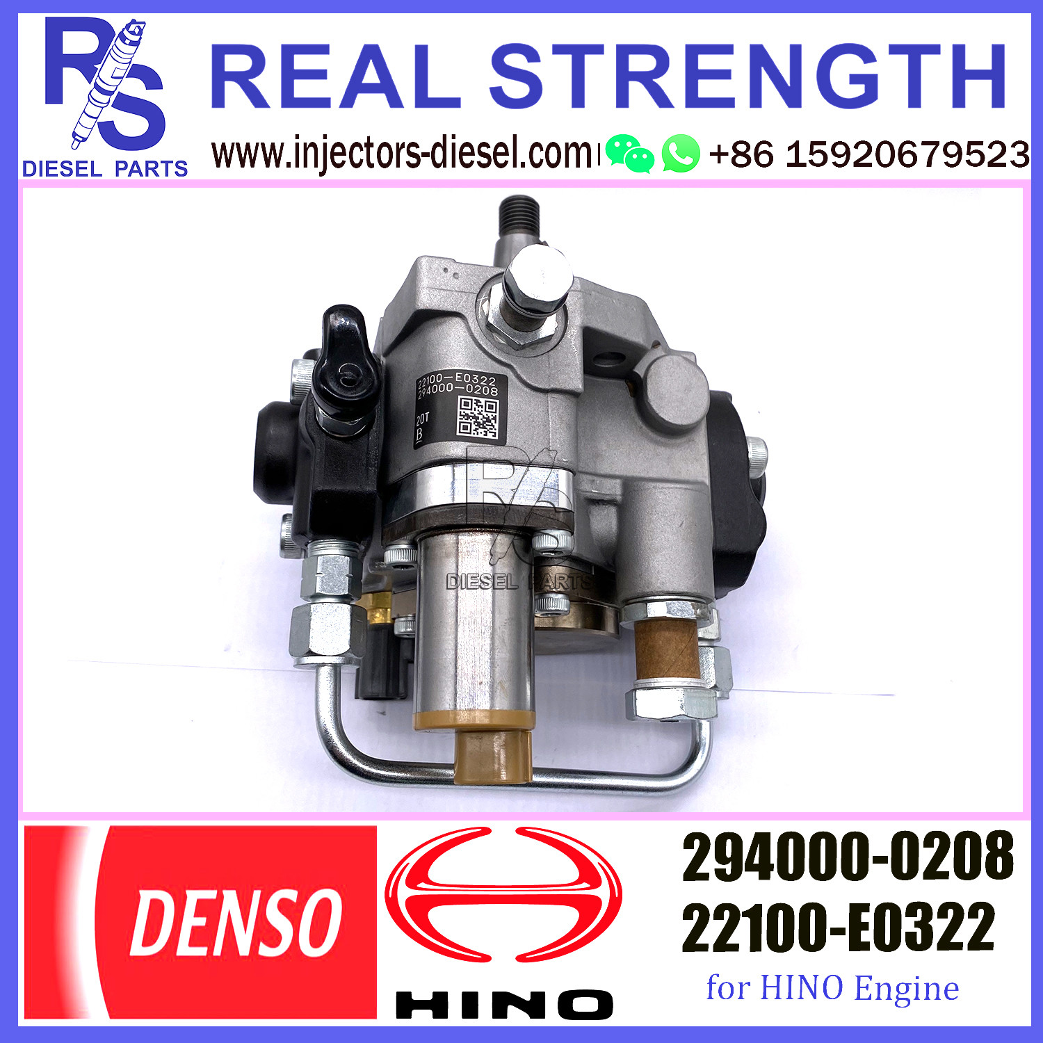 Diesel Common Rail Denso Fuel Injection Pump 294000-0208 22100-E0322 for HINO