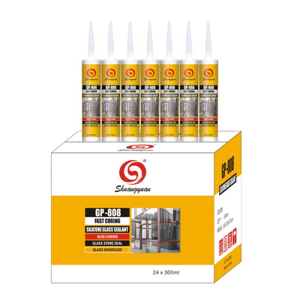 Fast Curing Acetic Silicone Glass Sealant For Woodworking Construction