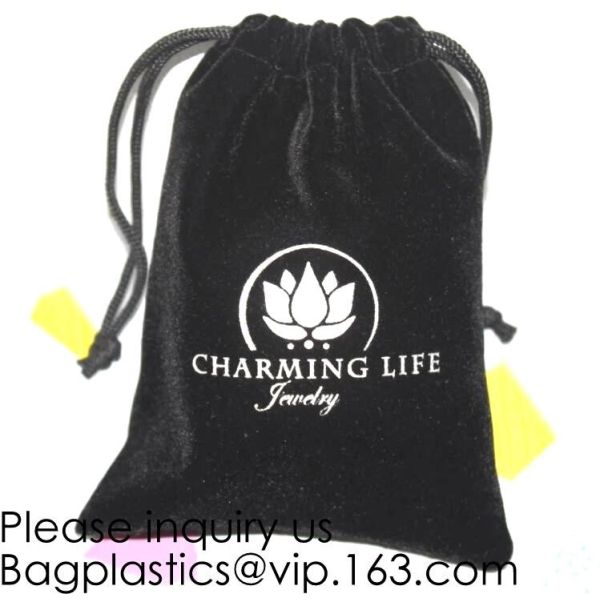 Velvet Cloth Drawstring Pouches Handy Gifts Jewelry Bags,Cream Drawstrings Velvet Bags for Jewelry, Gift, Wedding Favors