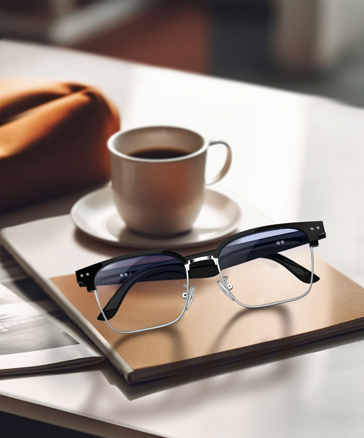 AI Smart Glass Support 164 Languages BT Call Voice Assistant Control Smart Glasses 2025 W100D