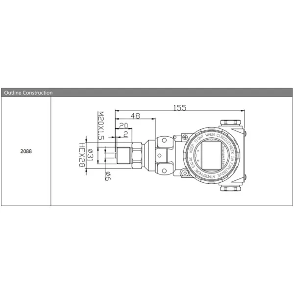 BP93420-III Explosion-Proof Pressure Transmitter With Display and 0.25% Accuracy for Industrial Applications