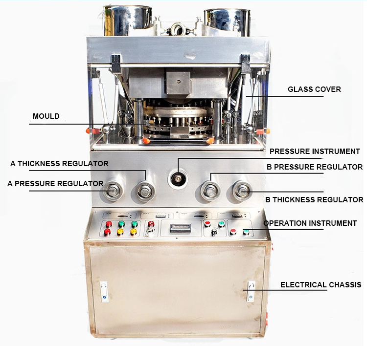 30r/Min 24mm Diameter Rotary Tablet Compression Machine