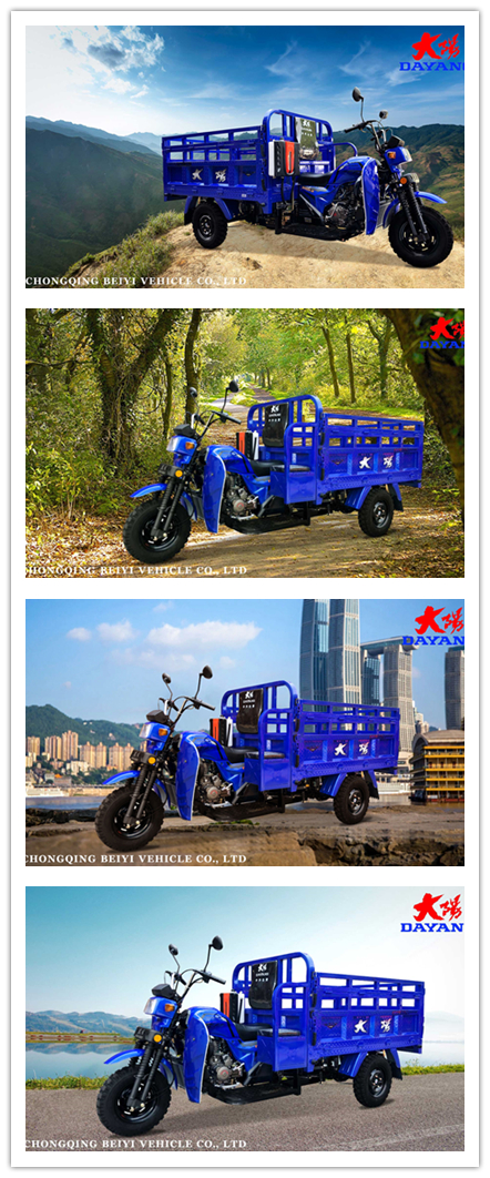 12V Voltage 175cc Heavy Loading Motorized Cargo Tricycles for Cargo Transportation