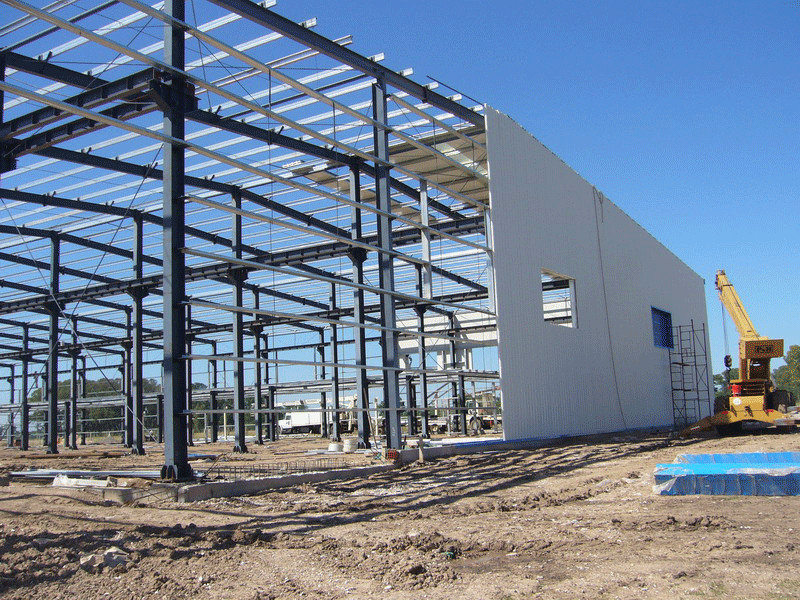 Steel Framelight Pre-Engineered Building Dimension Customized For Workshop