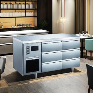 China 2025 New 6-Door Stainless Steel Kitchen Workbench Durable Easy to Clean with LED Lighting Digital Temperature Control Air Cooler on sale