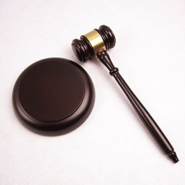Factory Custom Solid Wooden Gavel Hammer Sound Block Set For Lawyer Judge