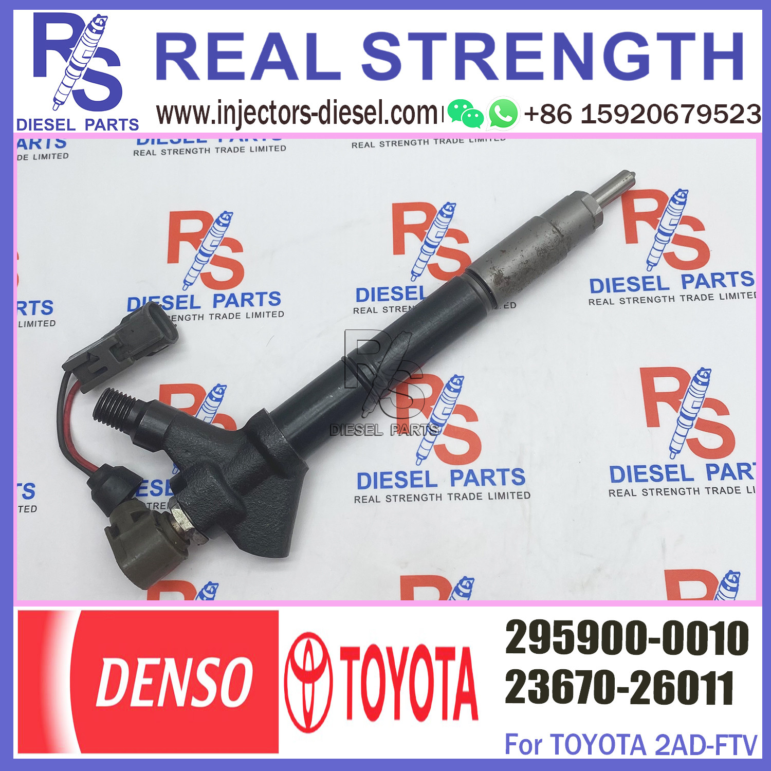 295900-0010 23670-26011 Common Rail Genuine Injector Fits 2AD-FHV Engine Lexus IS220