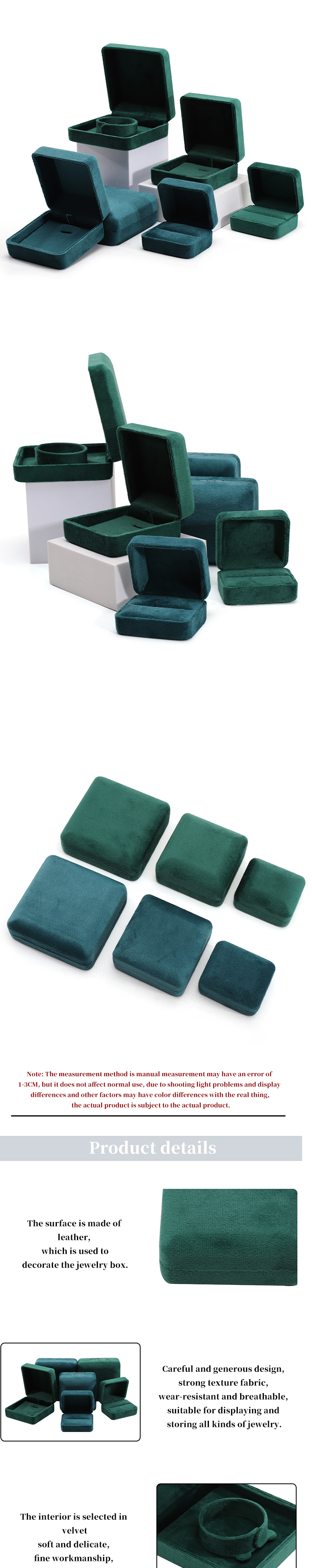 Square Flannel Iron Case Jewelry Box with Hanhong Custom Logo and Moon Pattern Design