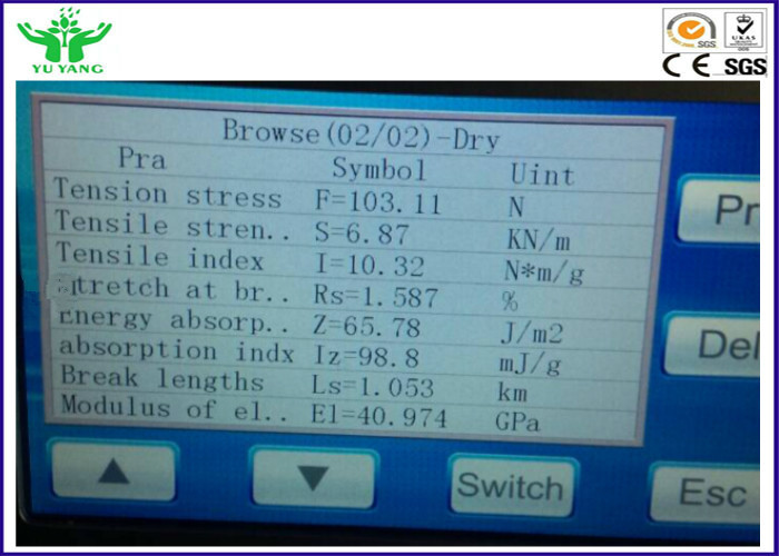 Touch-screen Automatic Paper Tensile Testing Machine Tensile Energy Absorption Testing Machine